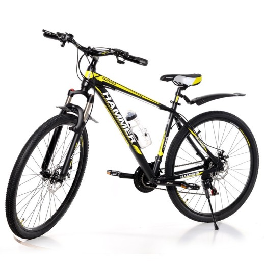 Гірський велосипед S200 HAMMER чорно-жовтий колеса 29’’х2,25 рама 19’’