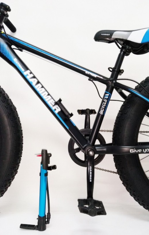 Велосипед "S800 HAMMER EXTRIME" Колёса 24’’х4,0. Алюминиевая рама 15’  черно-синий