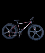 Гірський велосипед S800-MAX-1 M.R. HAMMER EXTRIME чорно-червоний колеса 26''х4.0 алюмінієва рама 19''