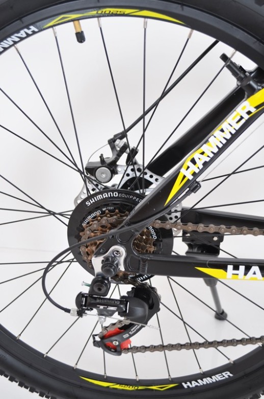 Гірський велосипед S200 HAMMER чорно-жовтий колеса 26’’х2,25 рама 17’’