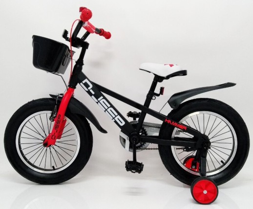Велосипед двоколісний дитячий D-JEEP 16'' чорно-червоний