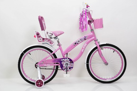 Велосипед дитячий двоколісний FLOWER RUEDA 2003B рожевий