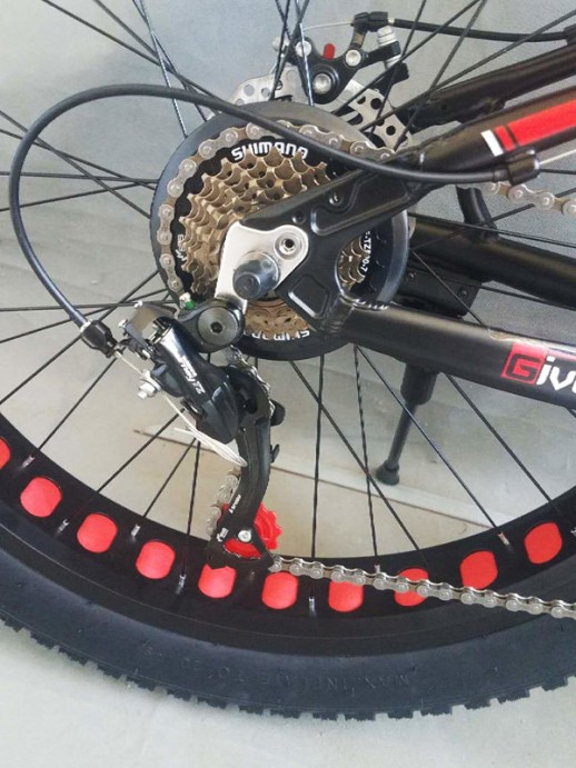 Гірський велосипед S800 HAMMER EXTRIME чорно-червоний колеса 26’’х4,0 алюмінієва рама 17’’ 