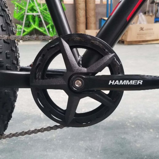 Гірський велосипед S800 HAMMER EXTRIME чорно-червоний колеса 26’’х4,0 алюмінієва рама 17’’ 