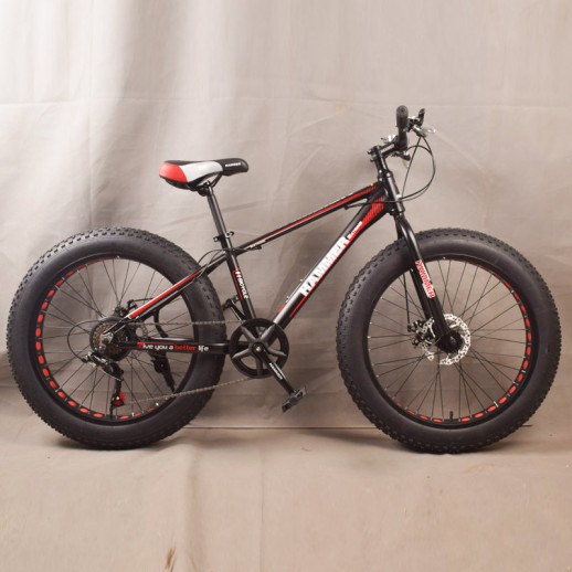 Велосипед "S800 HAMMER EXTRIME" Колёса 24’’х4,0. Алюминиевая рама 15’’ Чёрно-красный