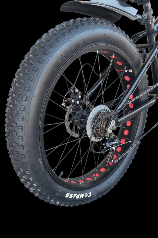 Гірський велосипед Hammer JUPITER FATBIKE чорно-червоний колеса 26''