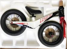 Біговел Lenjoy S400 12 дюймів біло-чорний магнієва рама та вилка