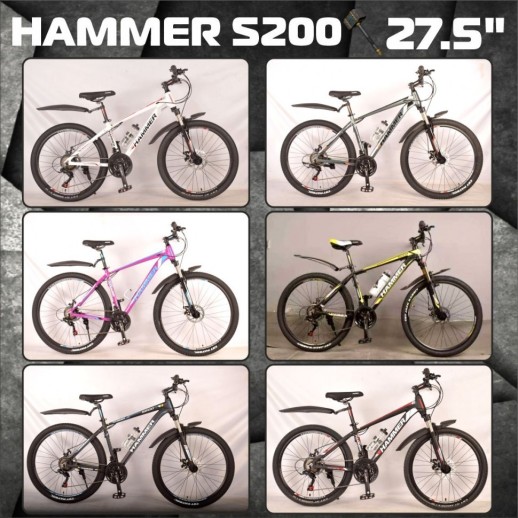 Гірський велосипед Hammer NEW S200 чорно-жовтий колеса 27.5'' рама 18'' промпідшипник
