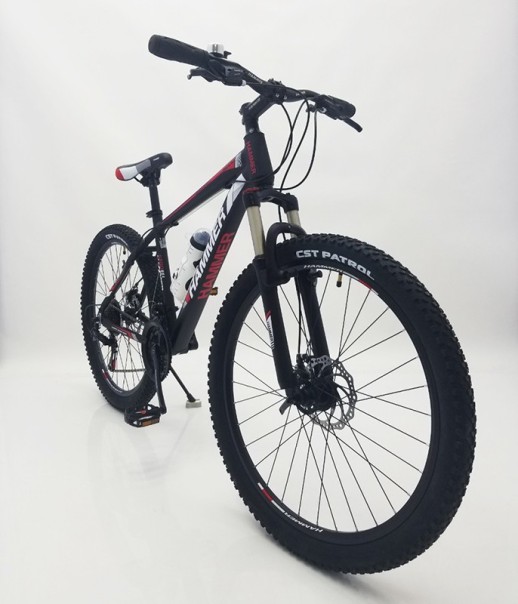 Гірський велосипед S200 HAMMER чорно-червоний колеса 26’’х2,25 рама 17’’