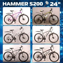 Гірський велосипед Hammer NEW S200 чорно-синій колеса 24'' покришка GST JET ARMOR рама 14'' промпідшипник